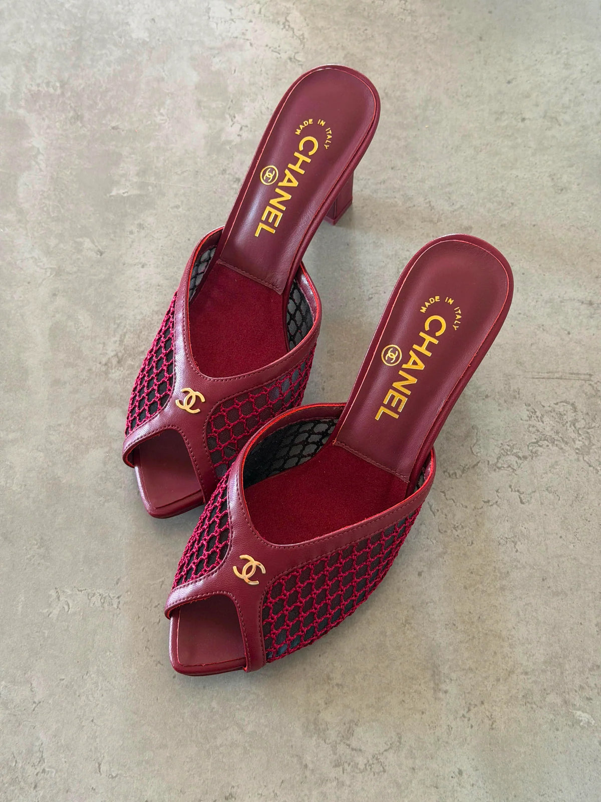 Chanel Mules in Mixed Fibers Cotton & Lambskin