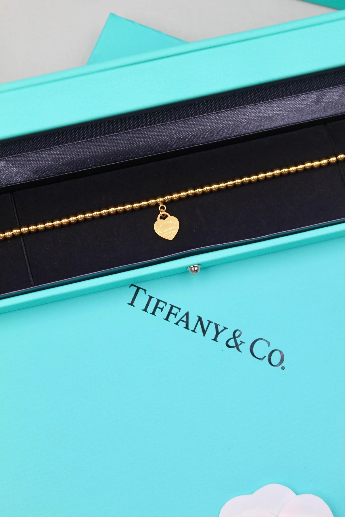 TIFFANY & CO Mini Heart Tag Bead Bracelet