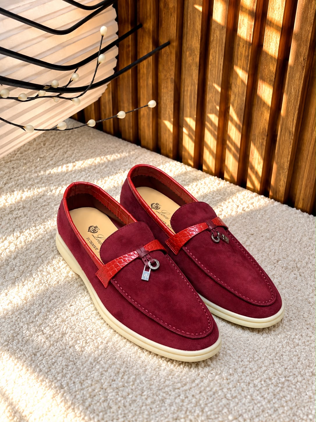 Loro Piana Alligator Skin Charms Walk Loafer – Suede
