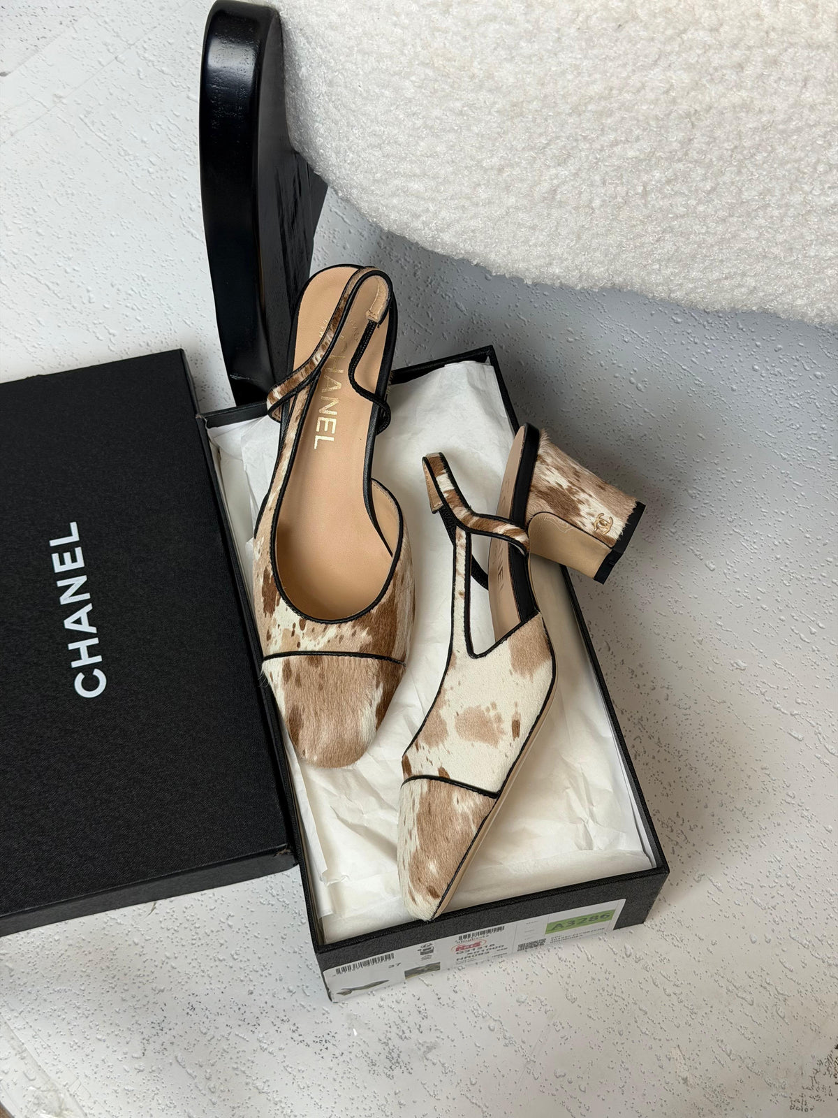 Chanel Metallic Tweed Slingback Pumps