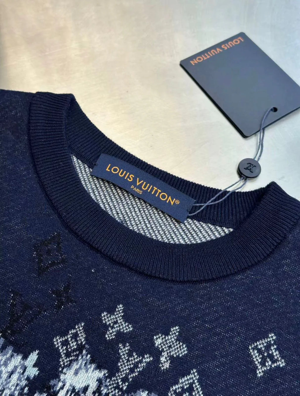 Louis Vuitton Short-Sleeved Jacquard Crewneck