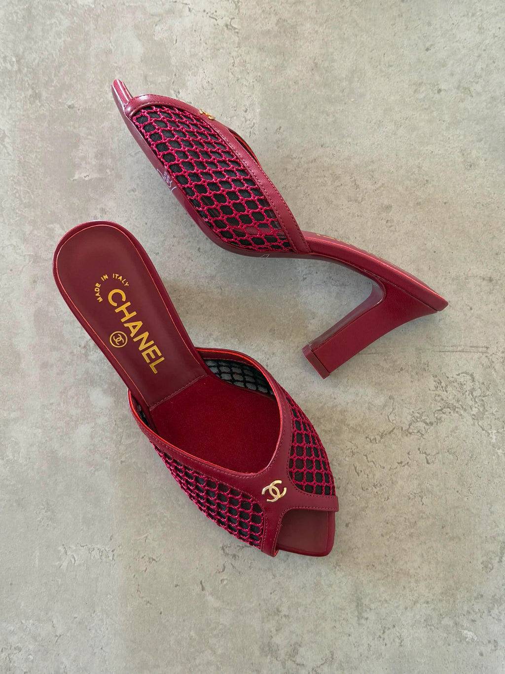 Chanel Mules in Mixed Fibers Cotton & Lambskin