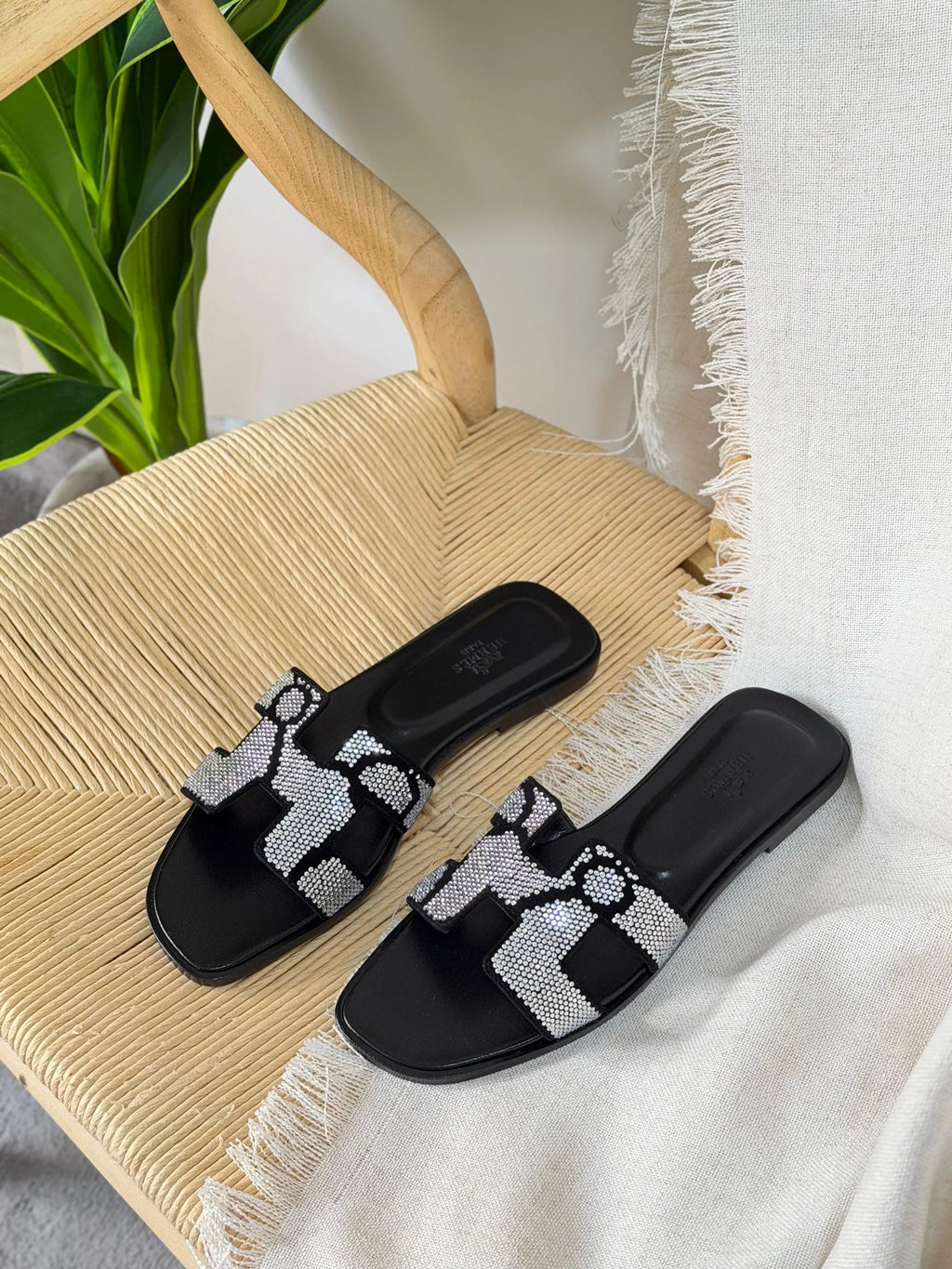 Hermes Oran Strass Sandal