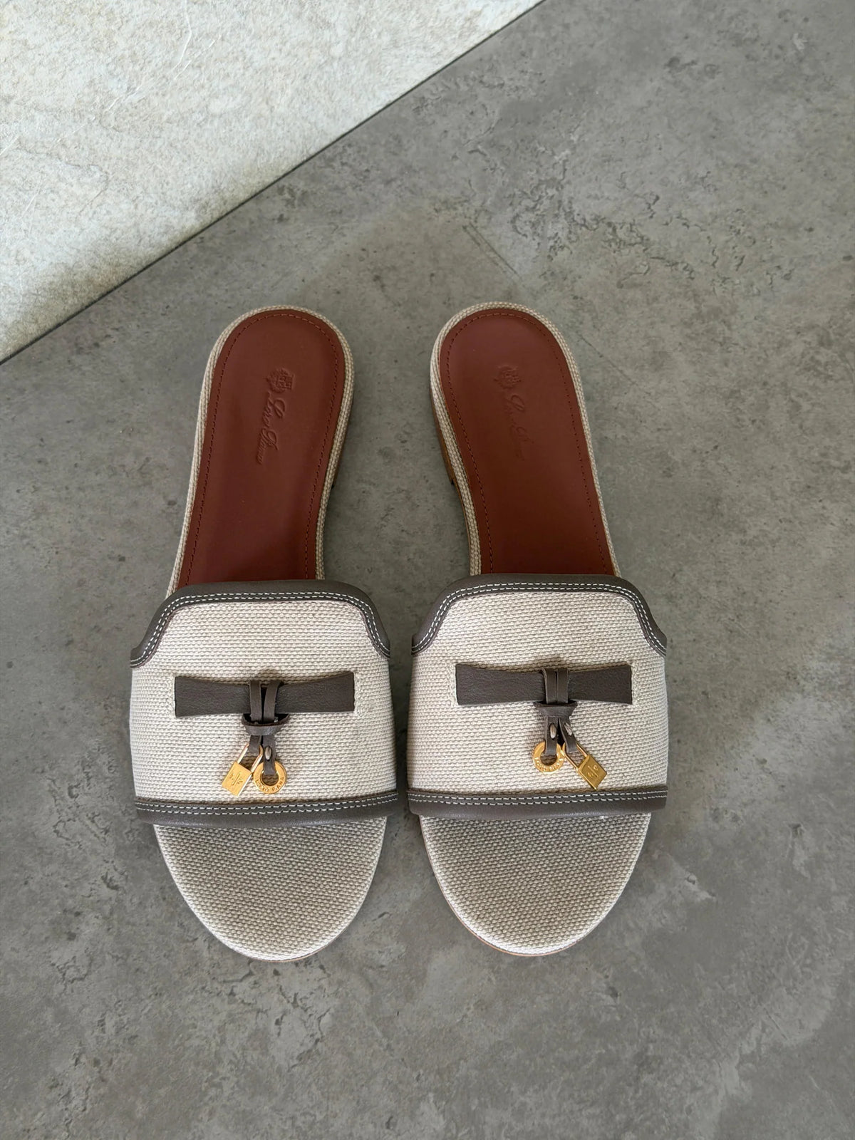 Loro Piana Brown Summer Charms Sandals