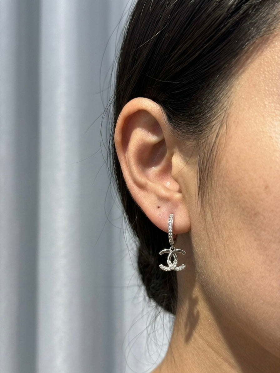 Chanel CC Logo Earrings