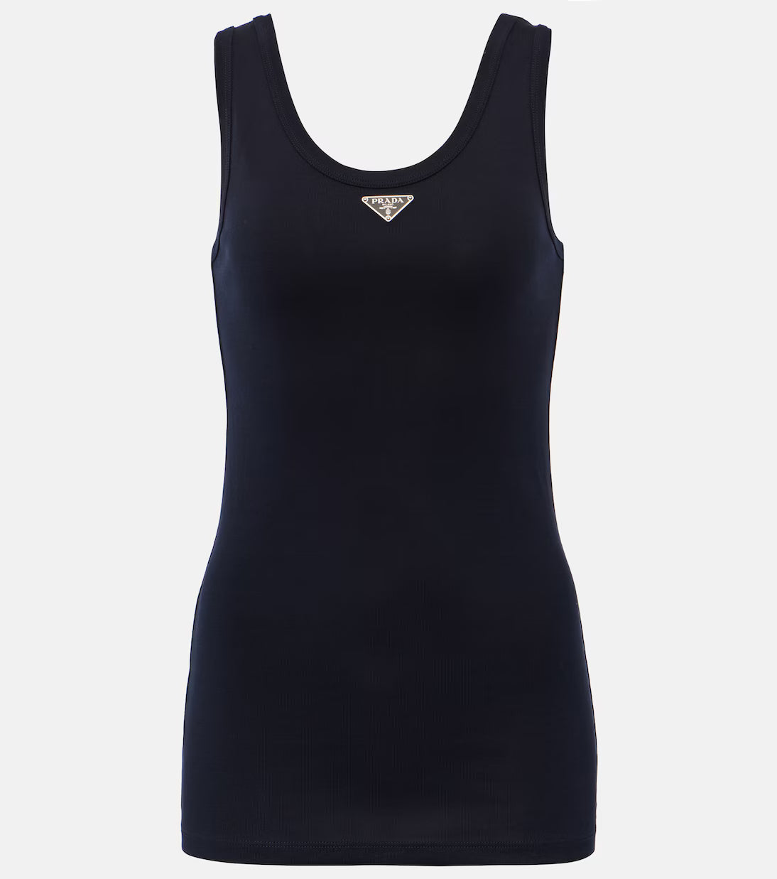 Prada ribbed-knit jersey tank top white