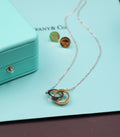 Tiffany & Co. Interlocking Circles Pendant Necklace & Earrings Set