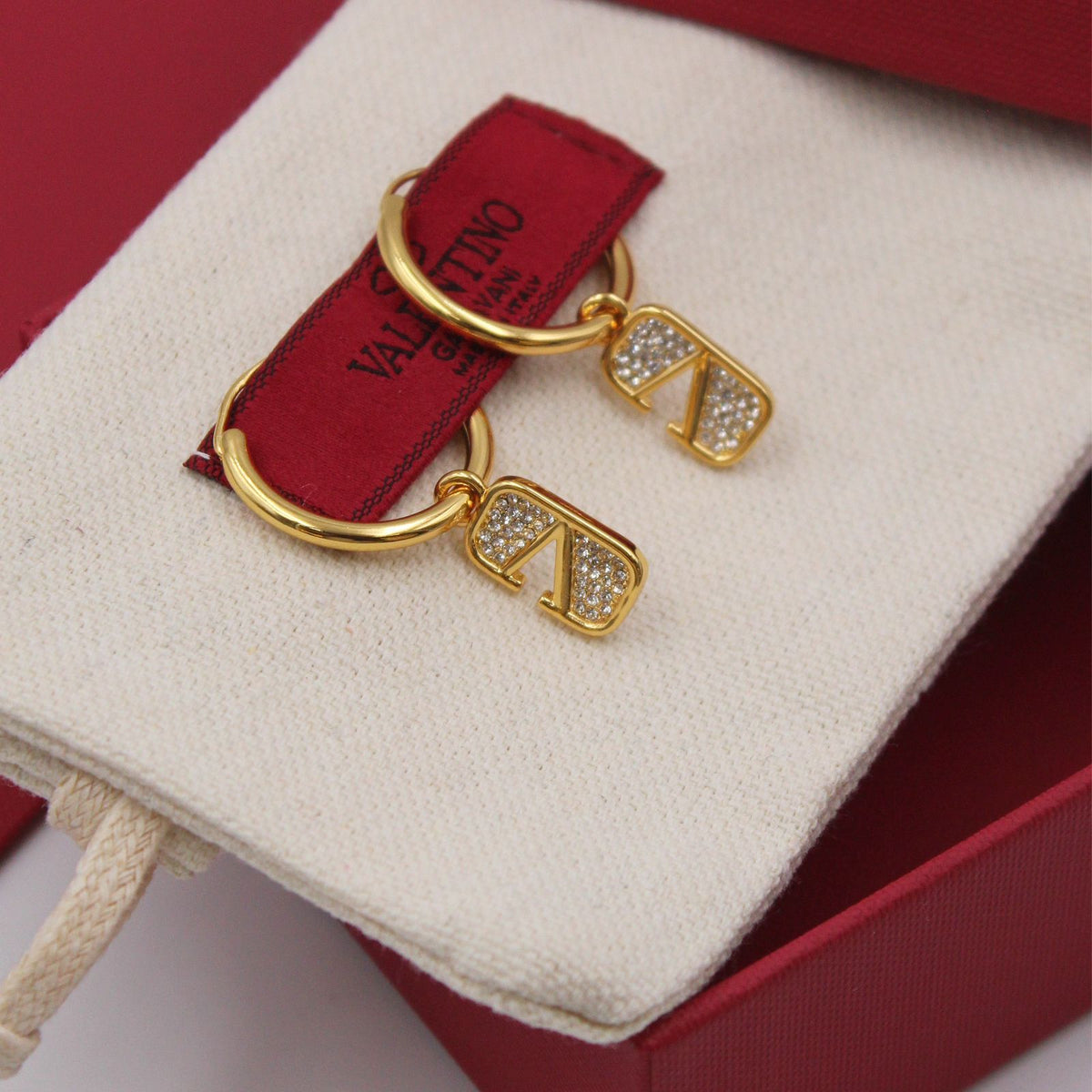 Valentino Garavani V Logo Earrings