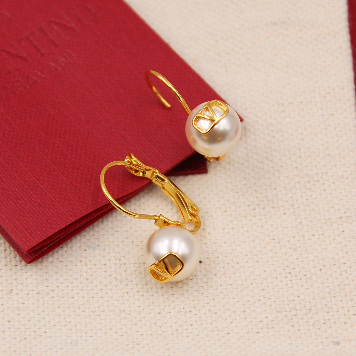 Valentino Garavani V Logo Earrings