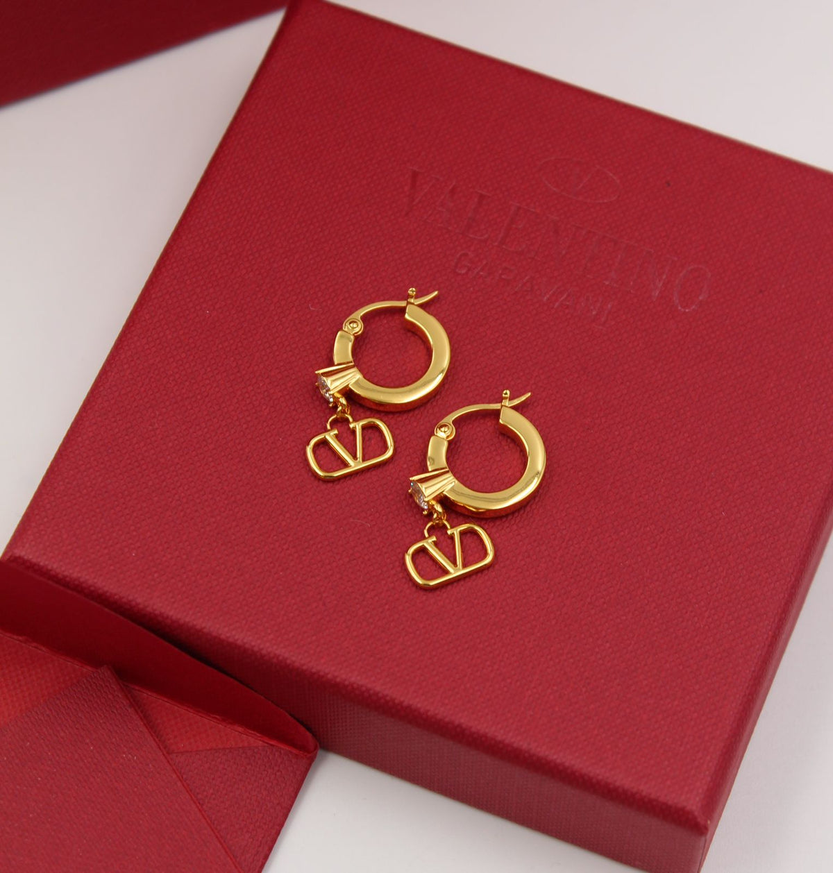 Valentino Garavani V Logo Earrings