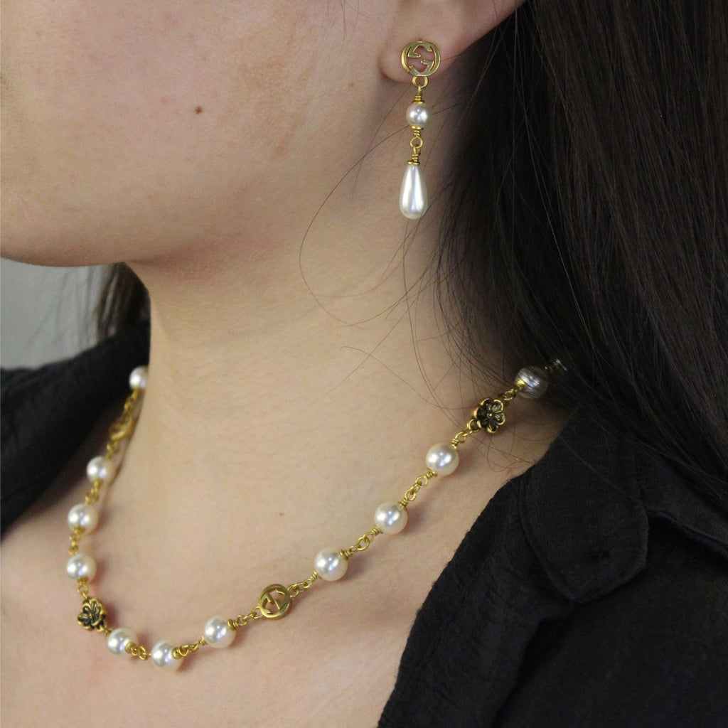 Gucci Interlocking G Pearl Jewelry Set