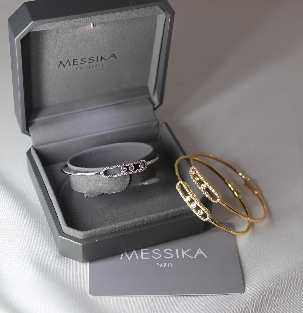 Messika Move Classic Pavé Bangle Bracelet Collection