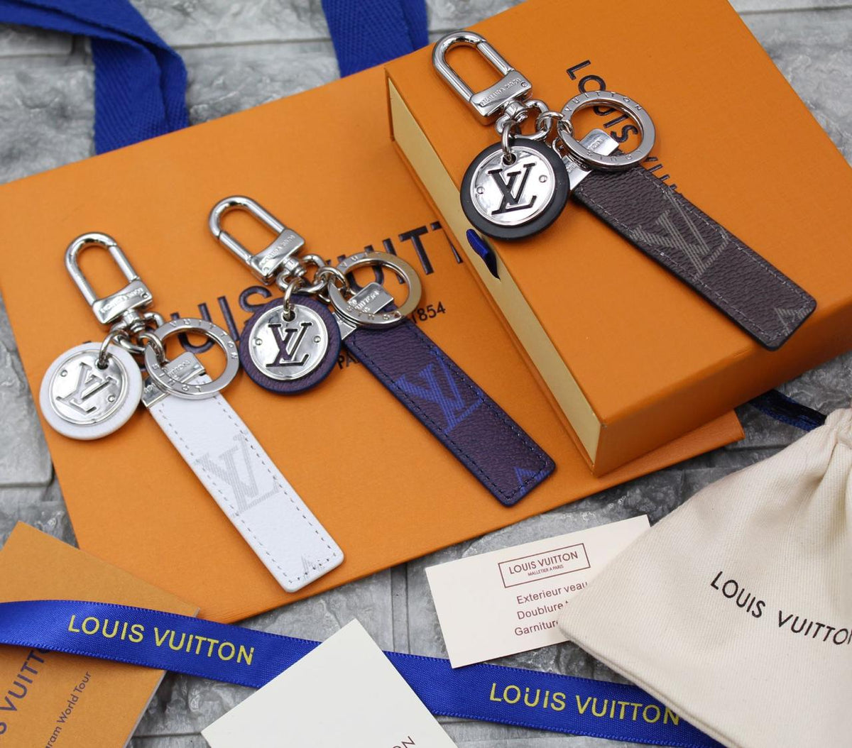 LV Initials Bag Charm and Key Holder