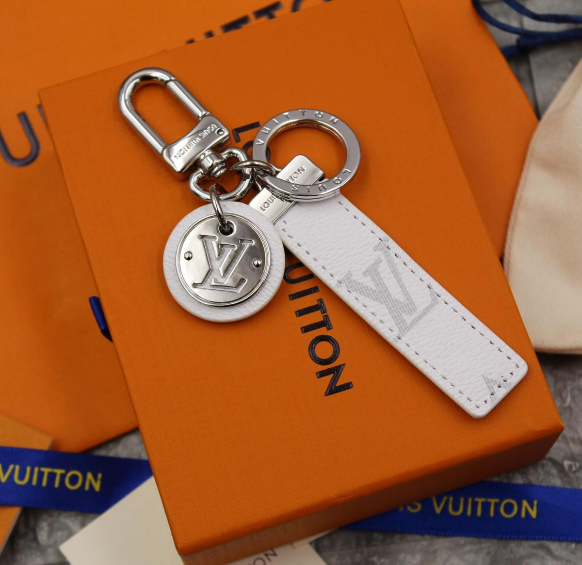 LV Initials Bag Charm and Key Holder