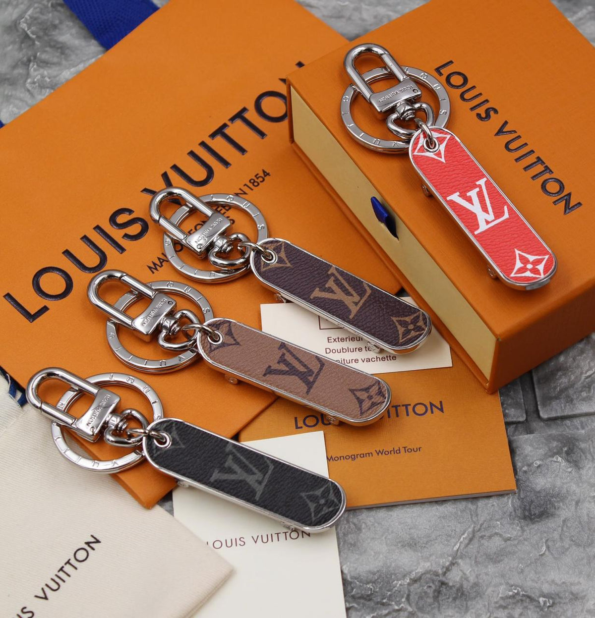 LV Initials Bag Charm and Key Holder