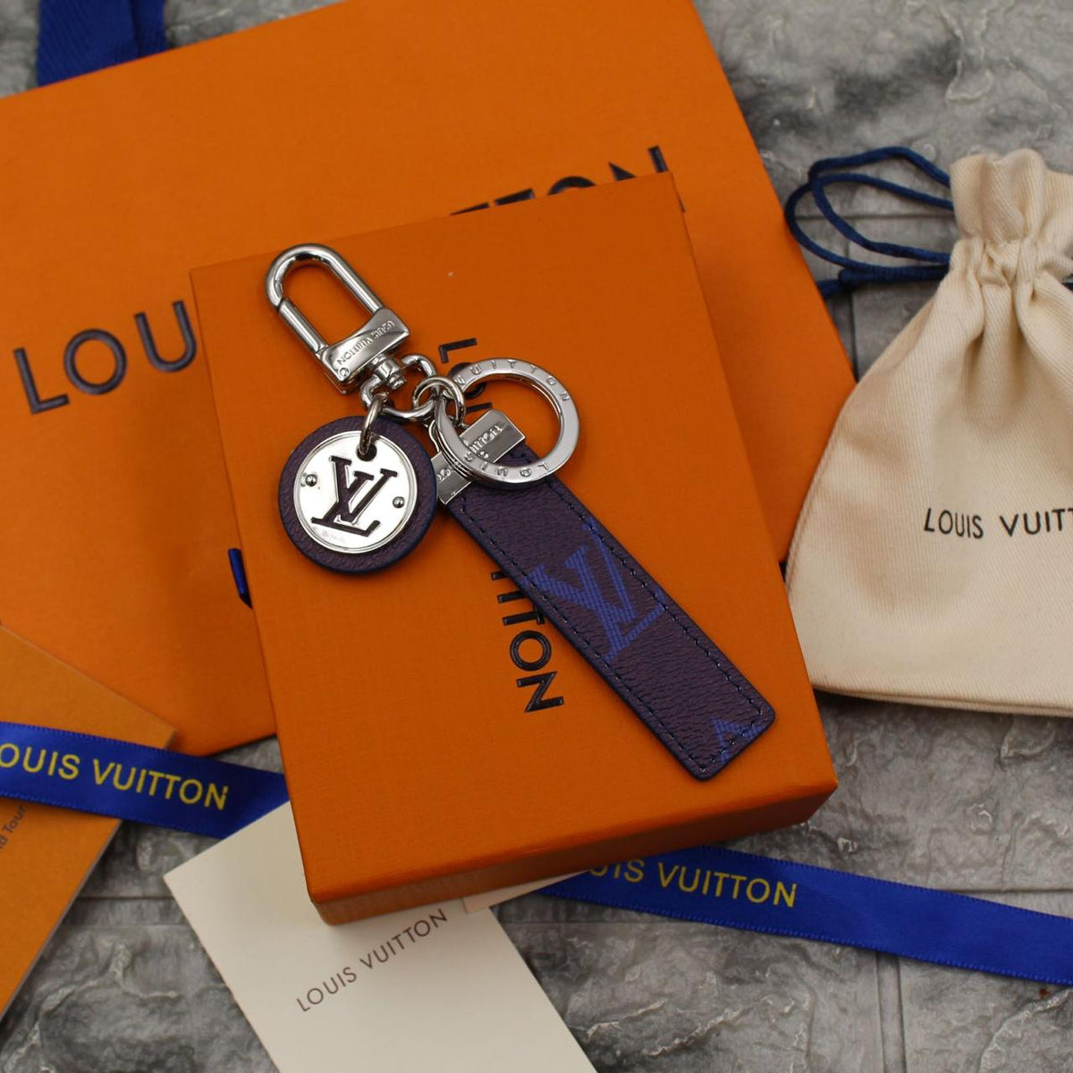 LV Initials Bag Charm and Key Holder