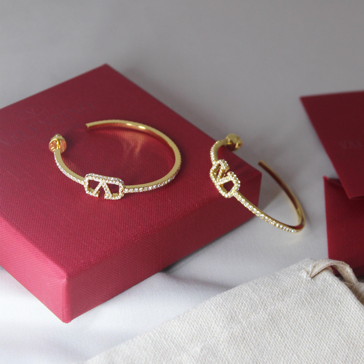 Valentino Garavani V Logo Earrings