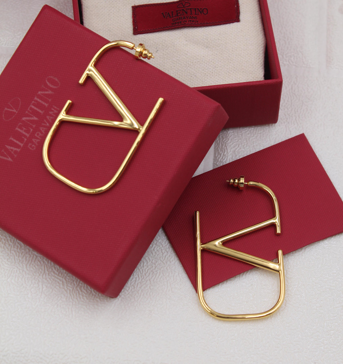 Valentino Garavani V Logo Earrings