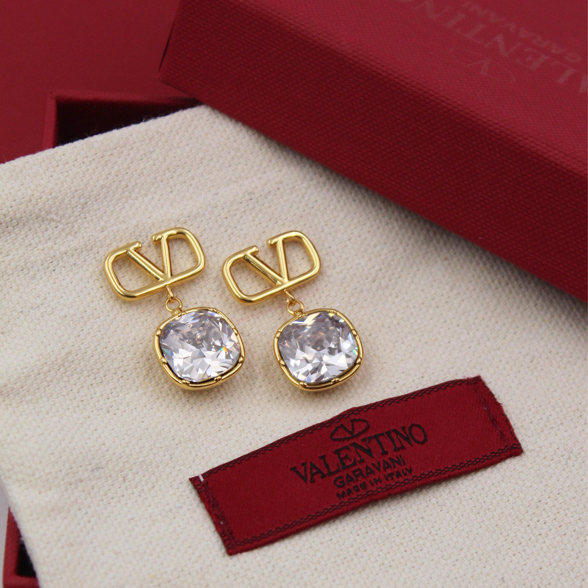 Valentino Garavani V Logo Earrings
