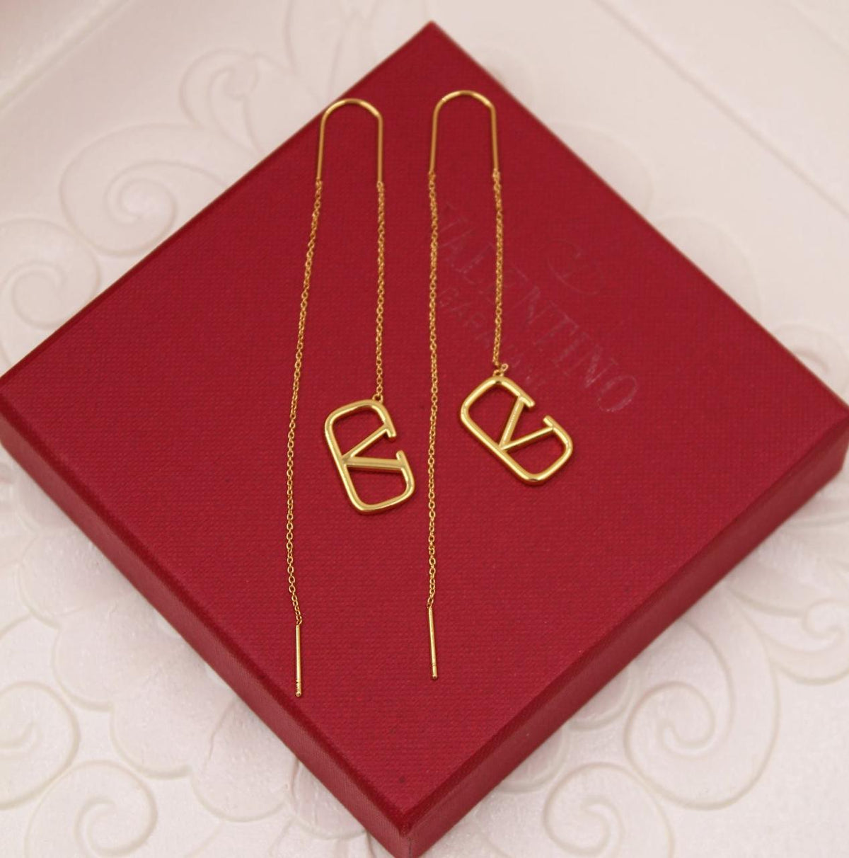 Valentino Garavani V Logo Earrings