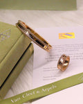 Van Cleef Signature Gold Ring and Bracelet Set