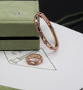Van Cleef Beaded Clover Silver Ring and Bracelet Set