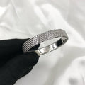 Van Cleef Beaded Pave Silver Bracelet