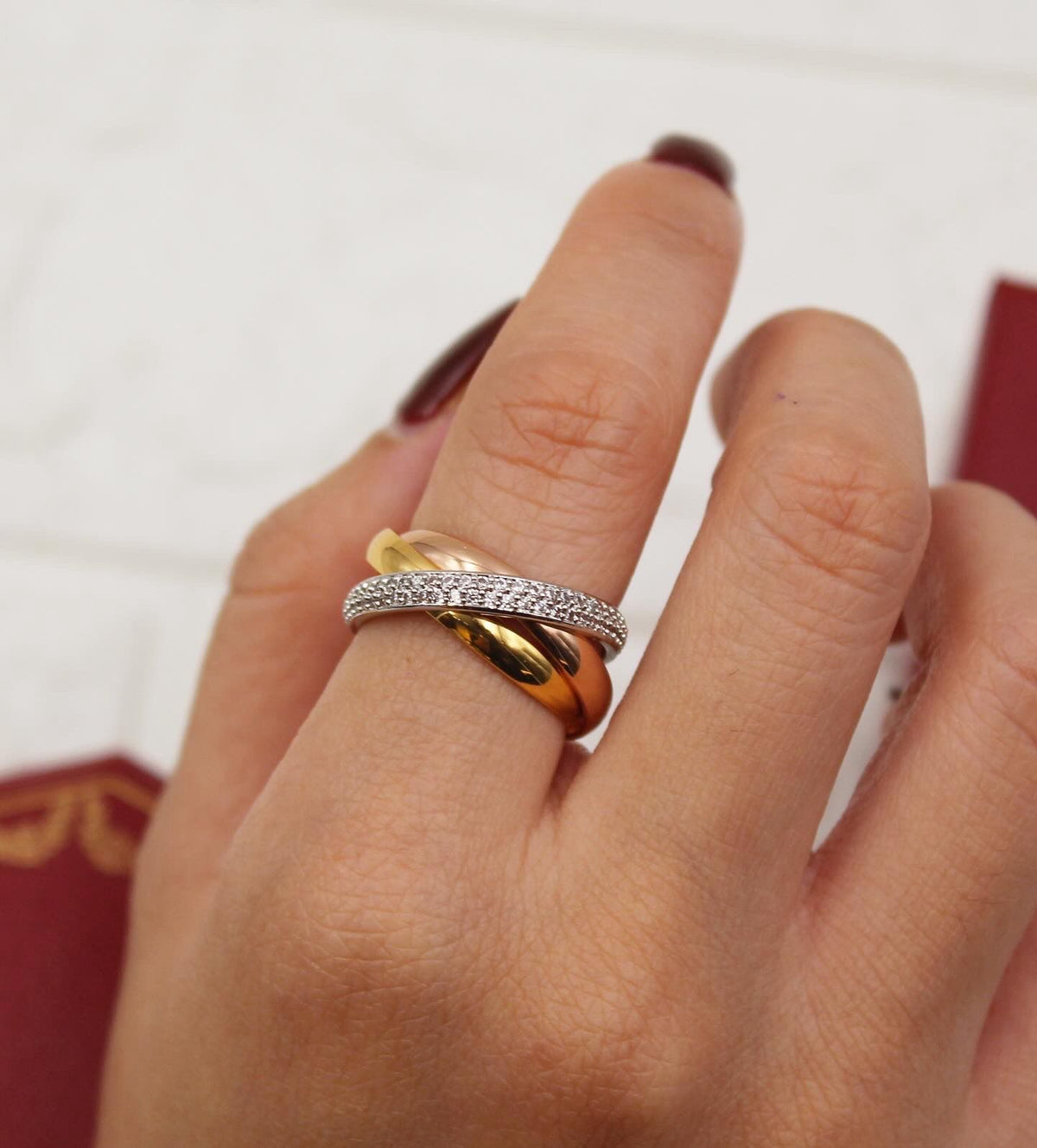 Cartier Trinity Pave Ring