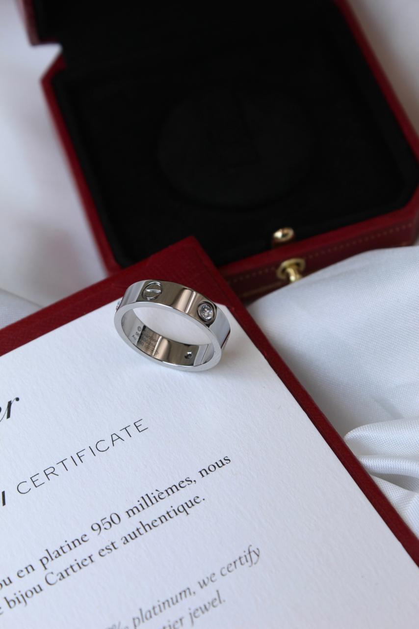 Cartier Flush Stone Screw Ring