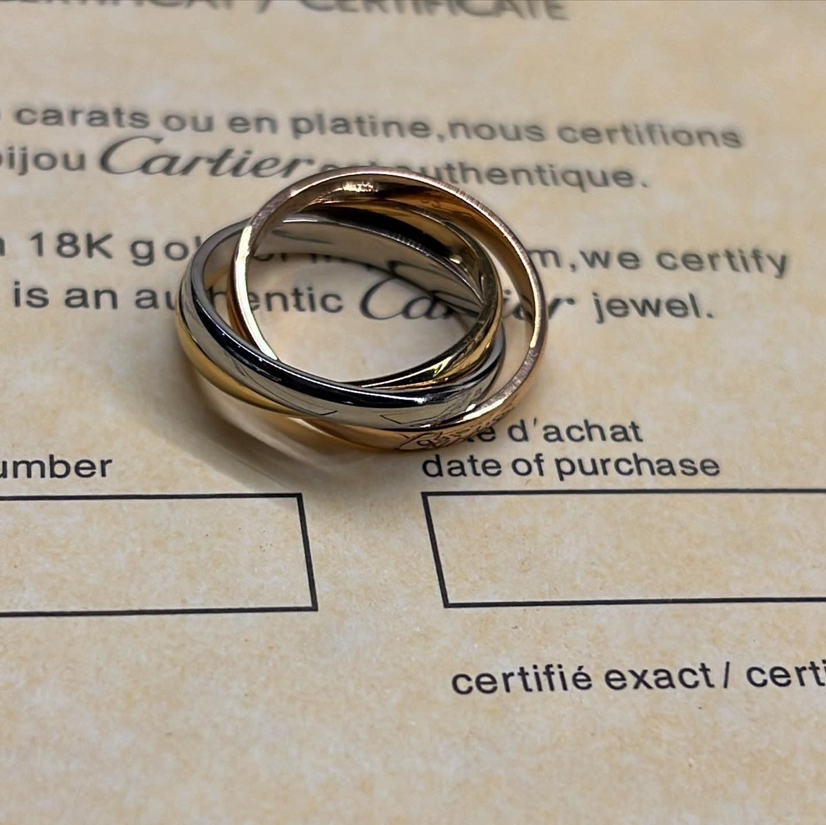 Cartier Trinity Rolling Ring
