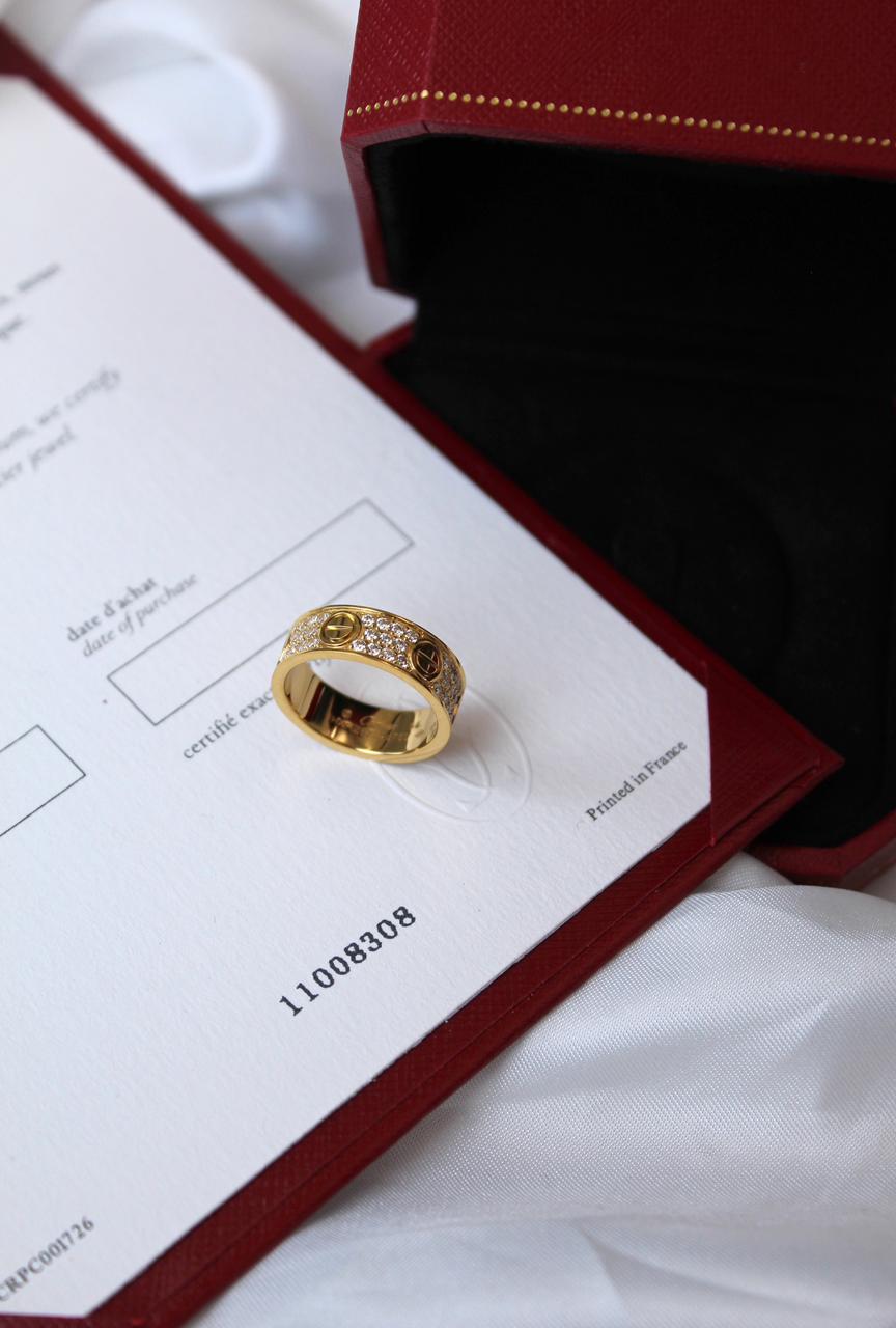 Cartier Wide Pave Screw Ring