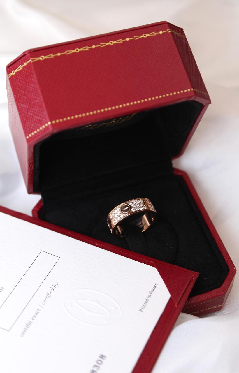 Cartier Wide Pave Screw Ring