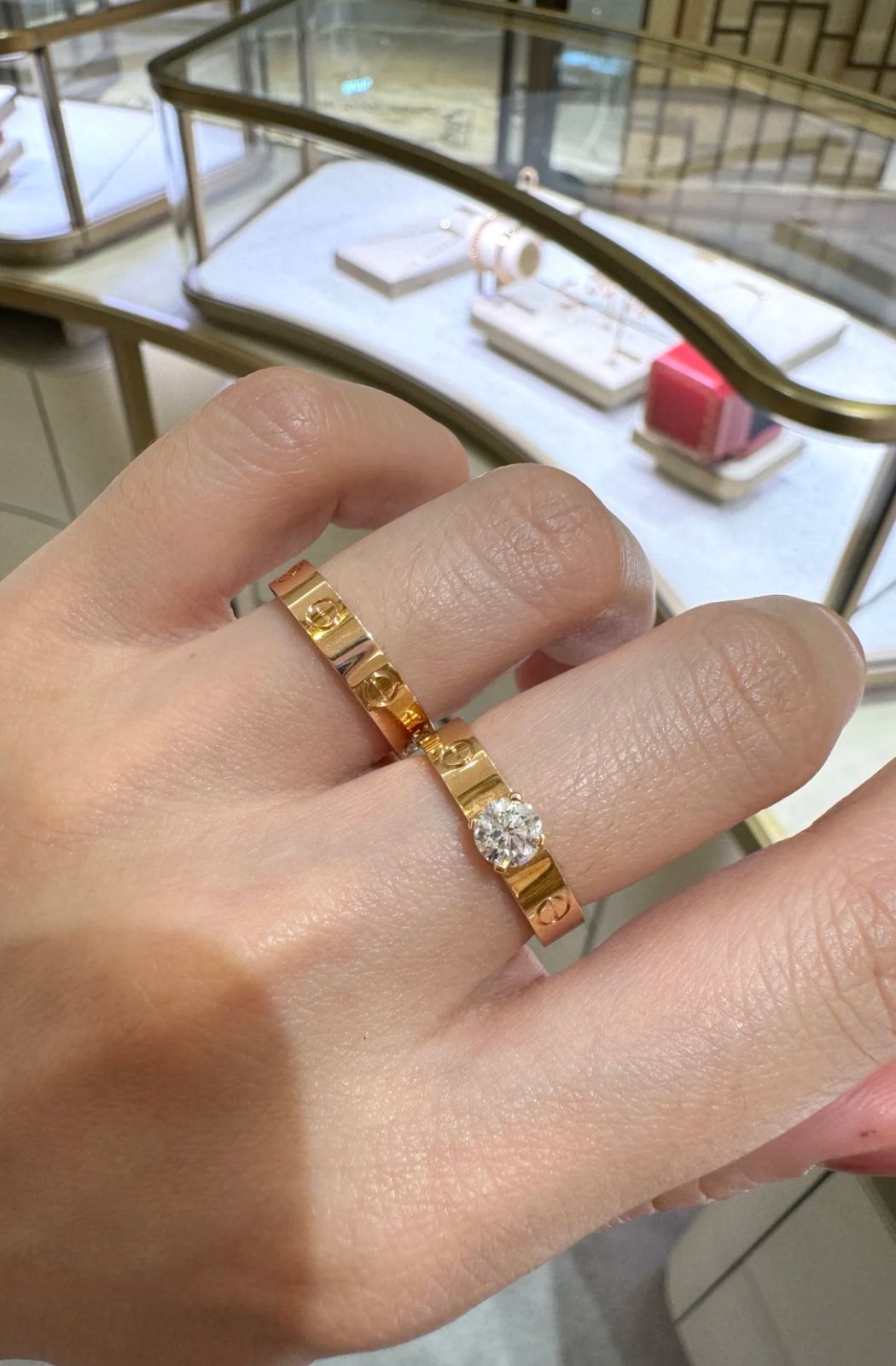 Cartier Raised Stone Screw Ring