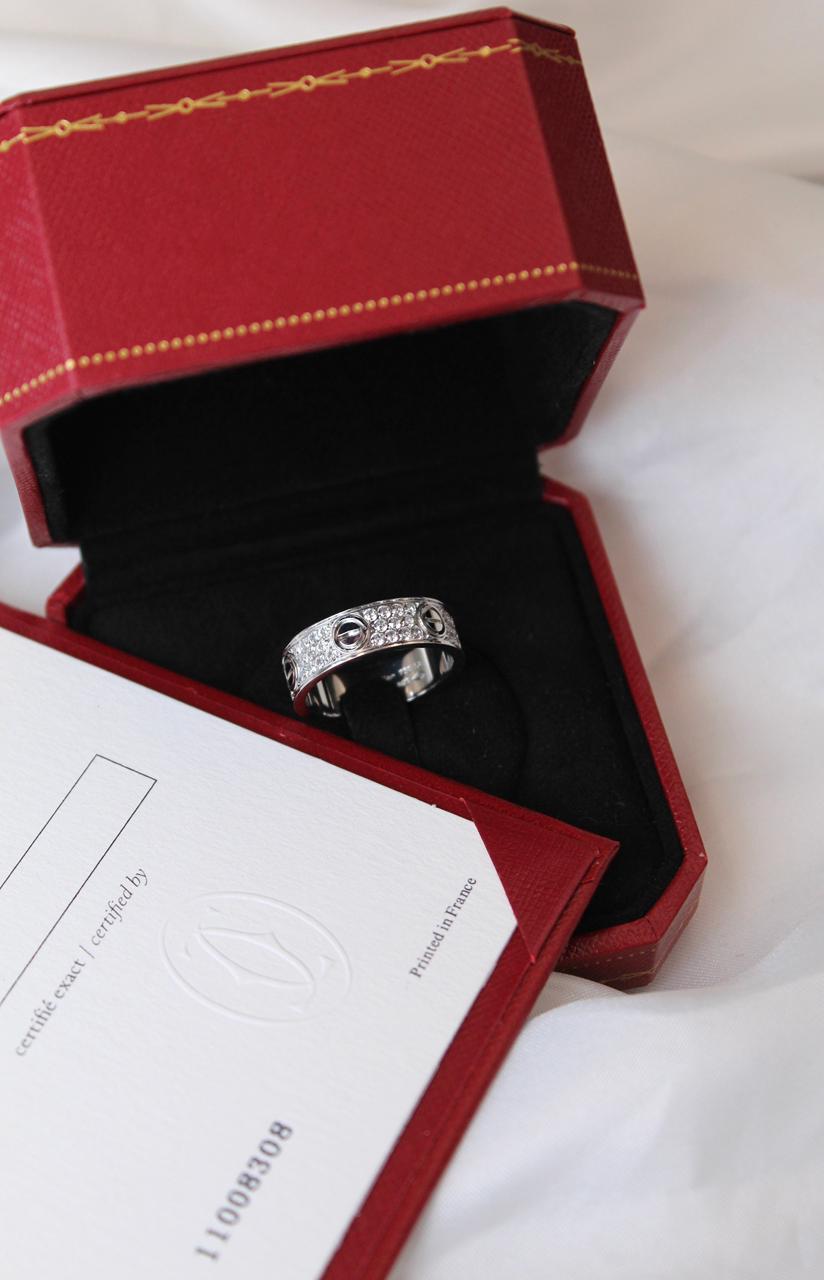 Cartier Wide Pave Screw Ring