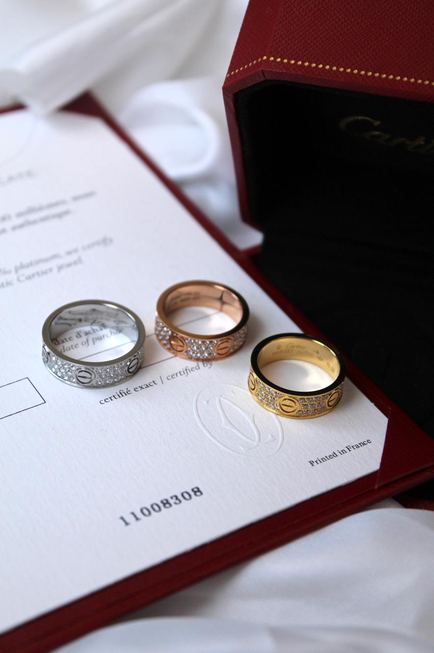 Cartier Wide Pave Screw Ring