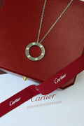 Cartier Silver Tone Six Accent Circle Necklace
