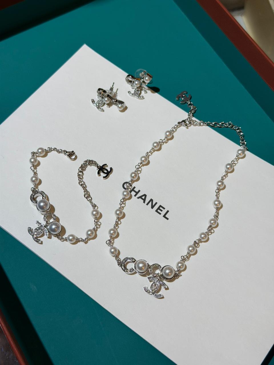 Chanel Necklace and Earrings Set