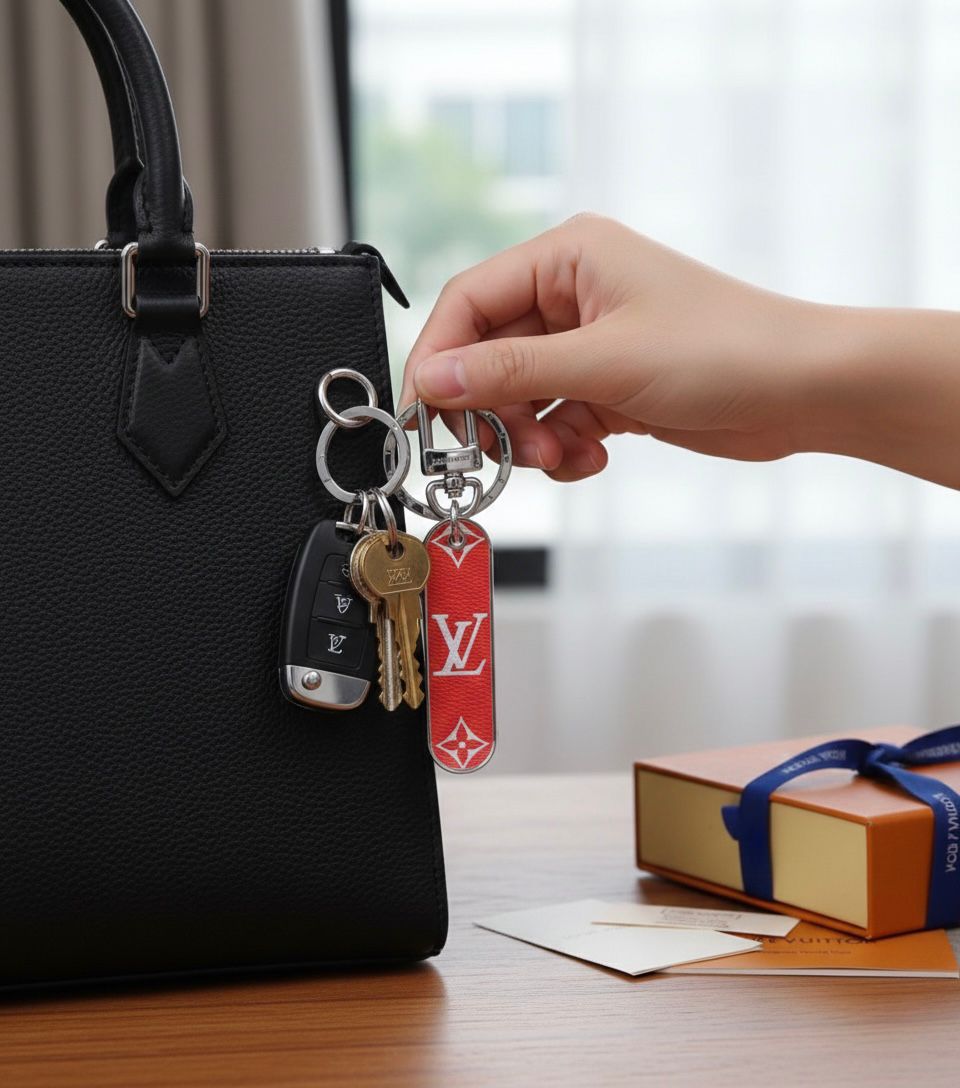 LV Initials Bag Charm and Key Holder