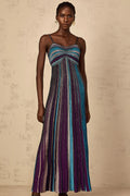 Missoni Blue Sequin-embellished Sleeveless Maxi dress