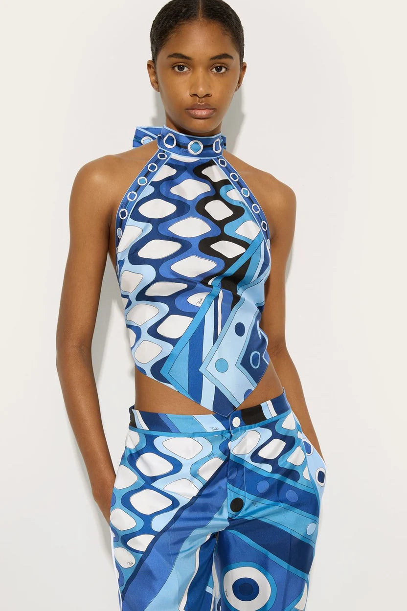 Pucci Blue Vivara-print set