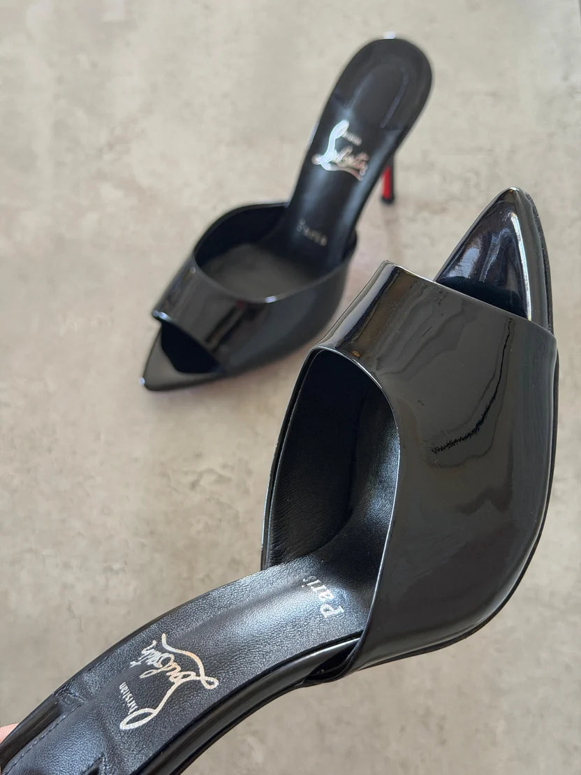 Christian Louboutin Black Me Dolly 100 Mule Sandals