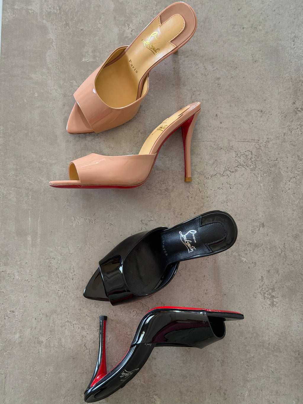 Christian Louboutin Black Me Dolly 100 Mule Sandals