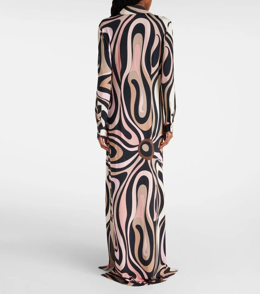 Pucci Multicolour Vivara Printed Kaftan in Silk