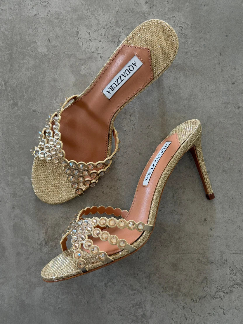 Aquazzura Embellished Tequila Mules 75
