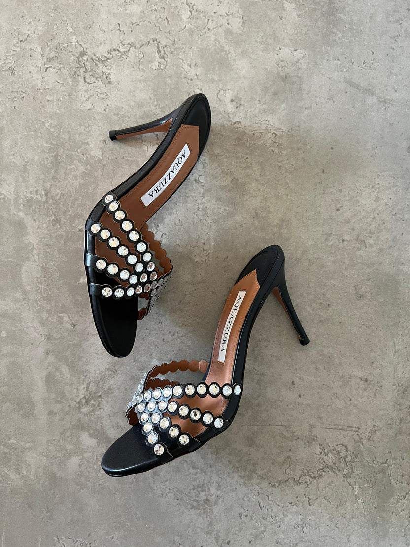 Aquazzura Embellished Tequila Mules 75