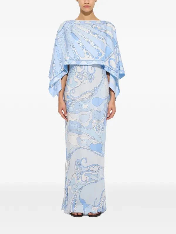 PUCCI Orchidee And Soleil-print Silk Dress