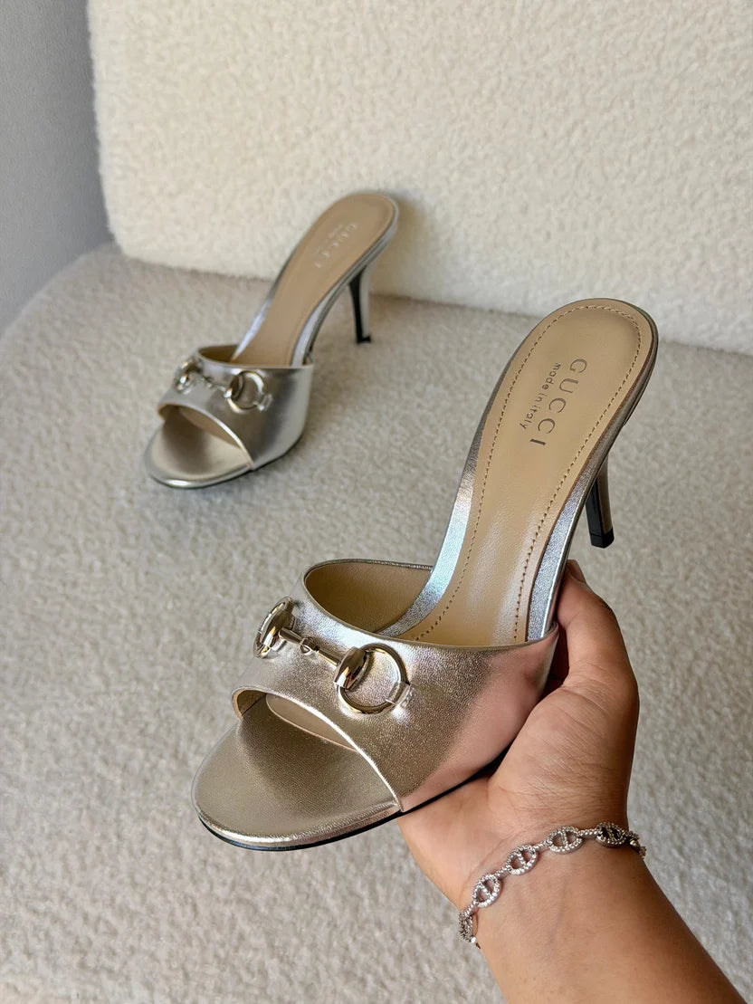 Gucci Horsebit Heeled Mules