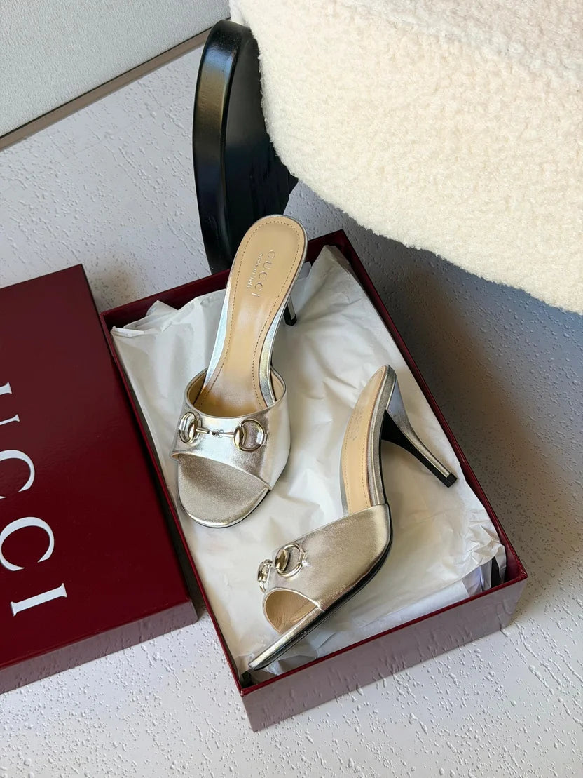 Gucci Horsebit Heeled Mules