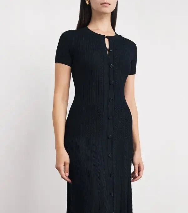 Sandro Paris black Knit Maxi Dress