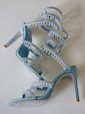 Buy René Caovilla Blue Chandelier 105 Sandals